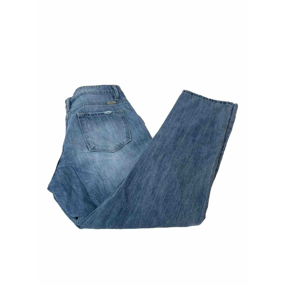 KanCan High Rise Cuffed Straight Denim Jeans (KC7333M) size 9/28, Light Blue